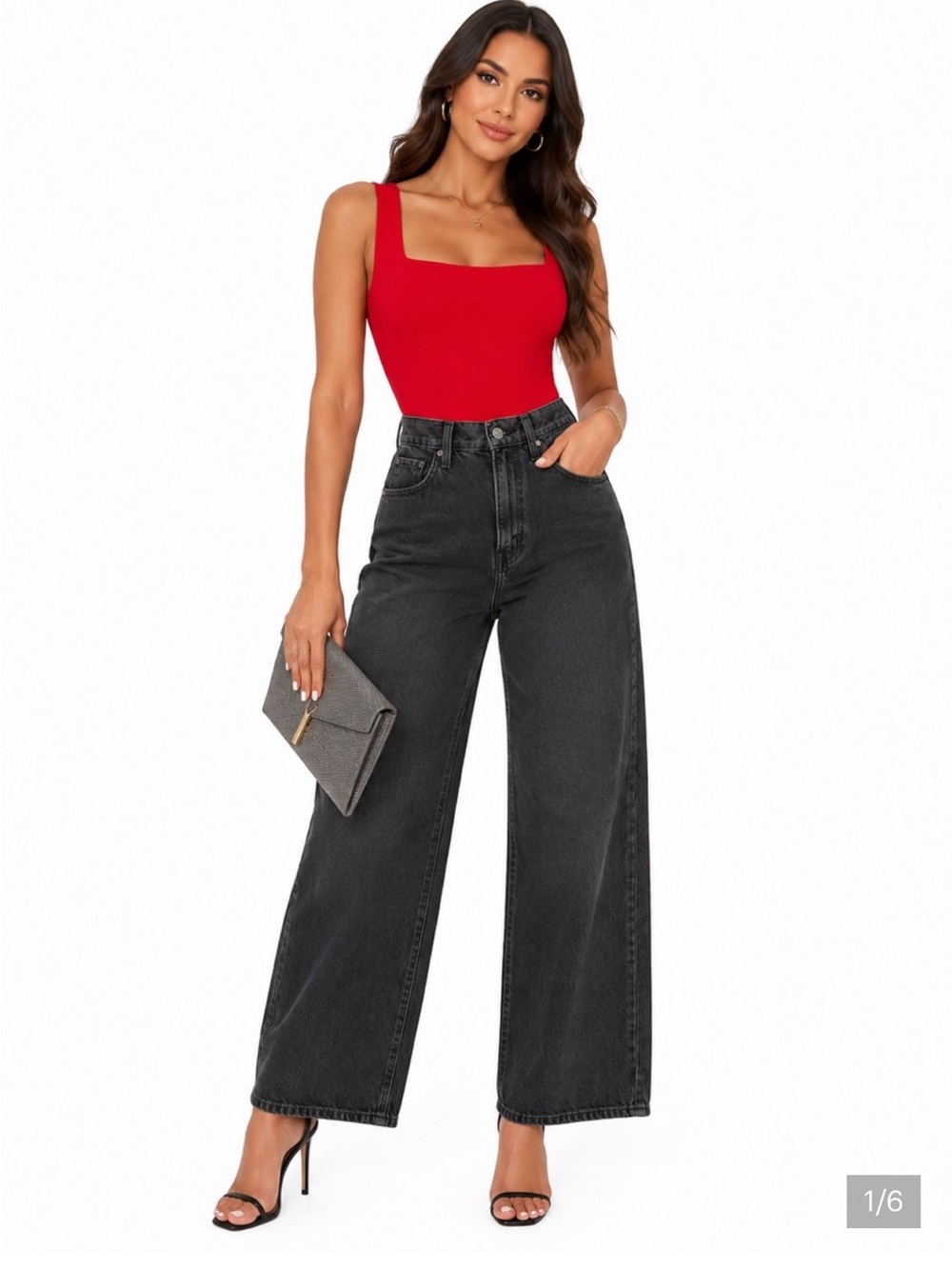 Levi cinch baggy black wash denim
